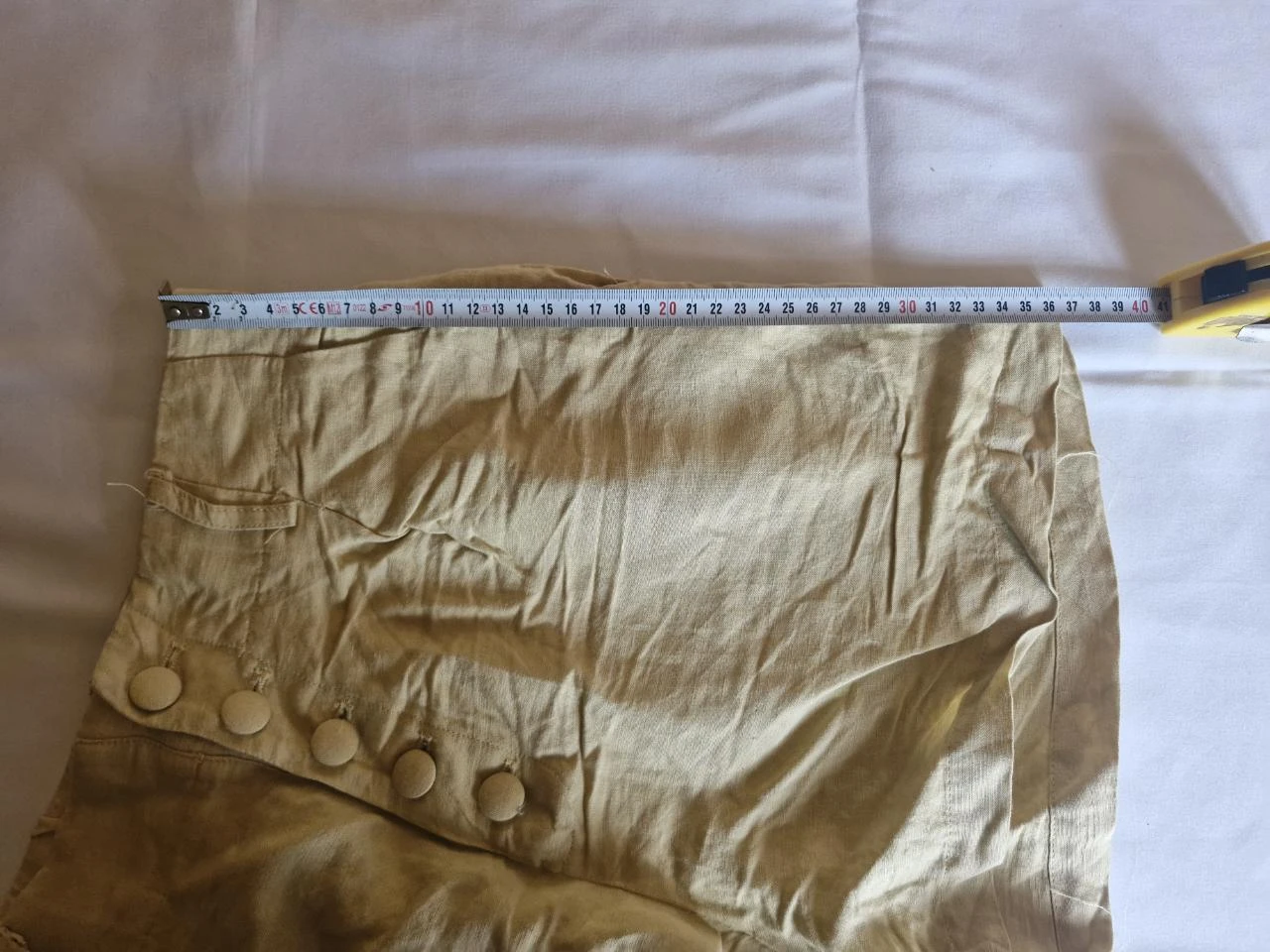 Short de talle alta para mujer - Beige amarillo - Talla S – photo 7